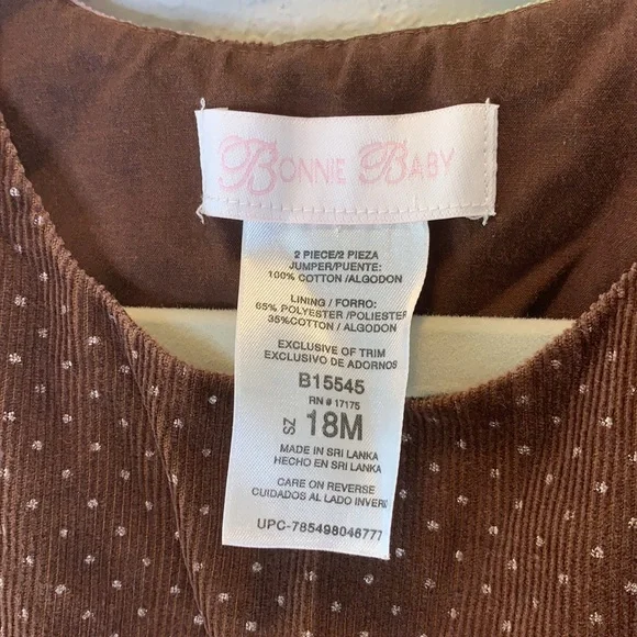 Bonnie Baby corduroy floral dress - Picture 3 of 5